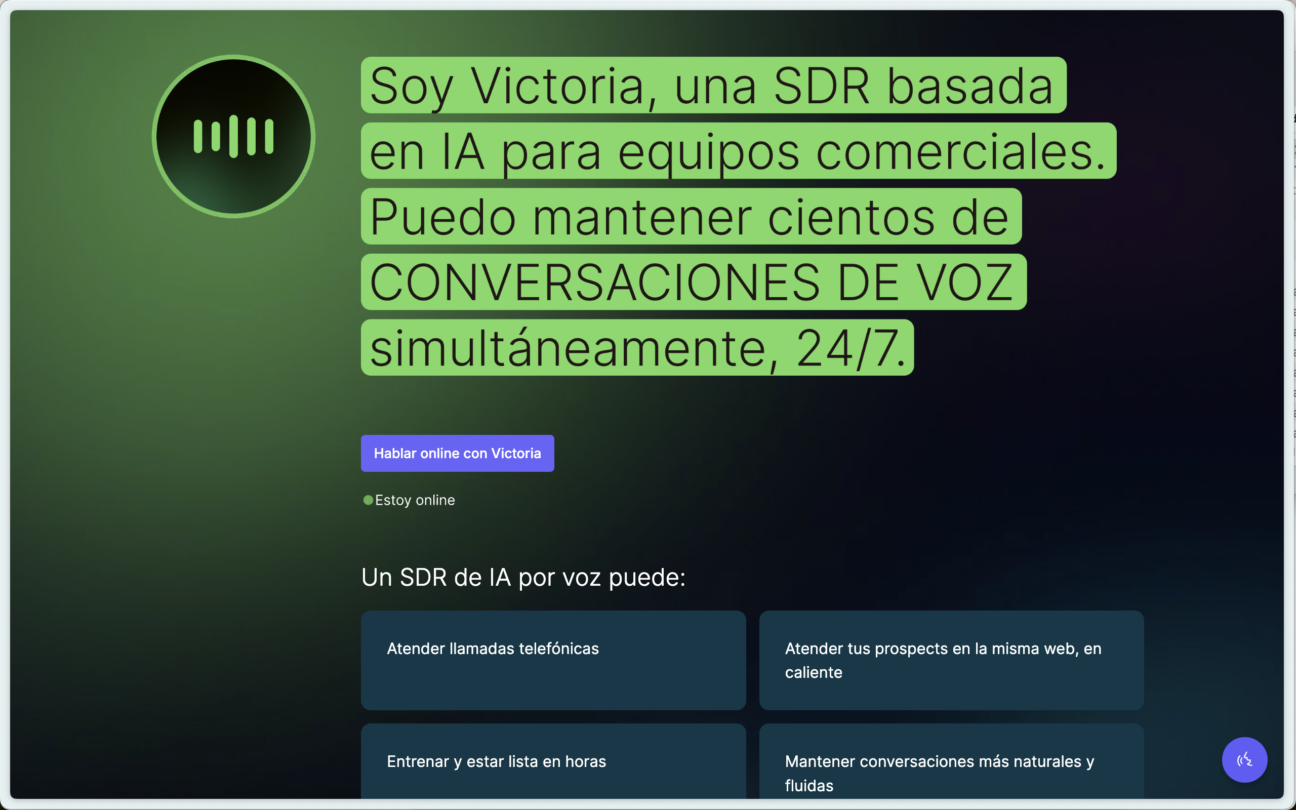 Landing para resumen de un webinar